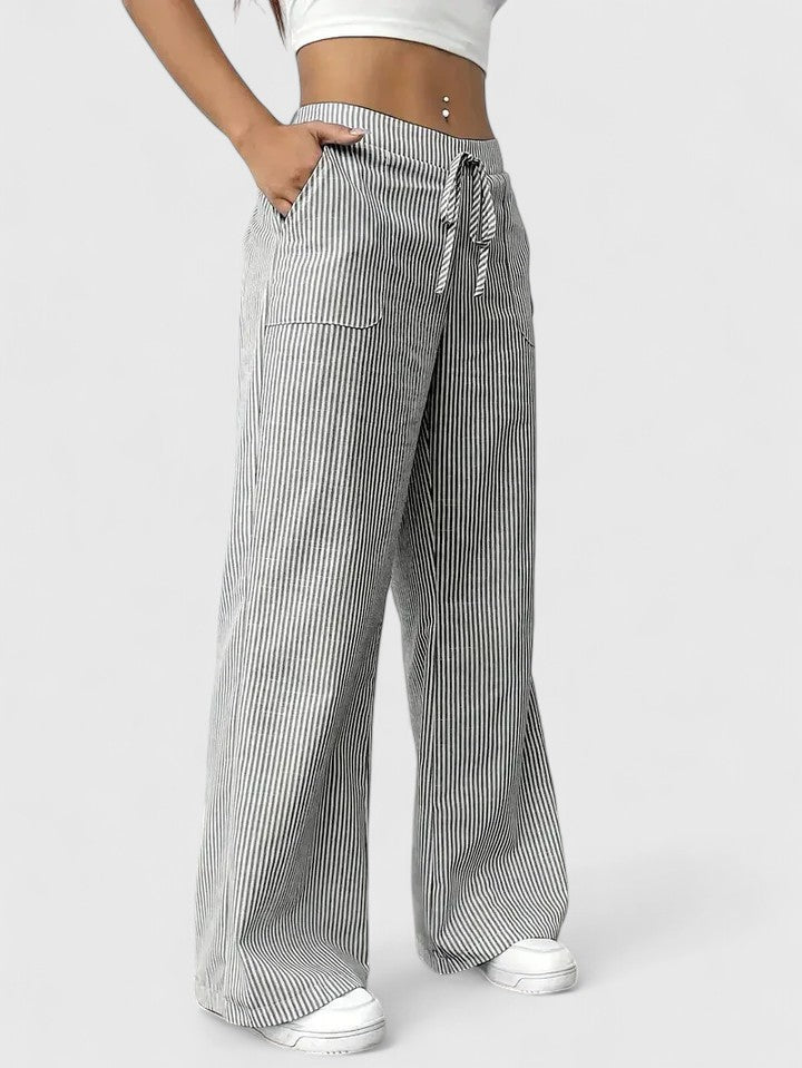 Dominique™ | Pantaloni ampi e confortevoli con dettagli eleganti.