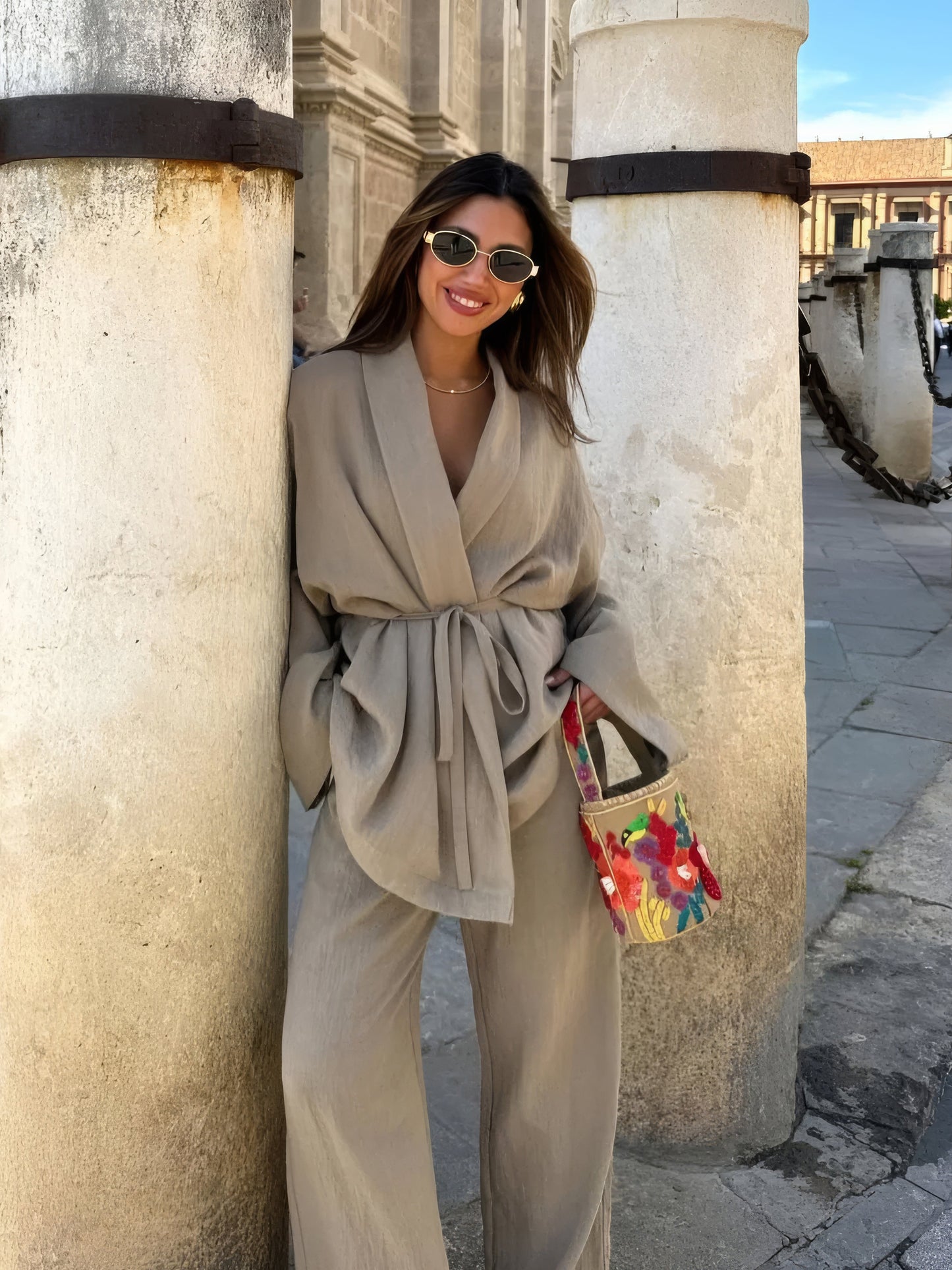 Bella™ | set kimono linnen