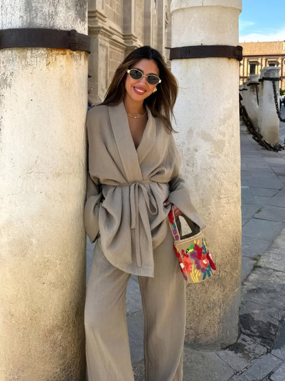 Bella™ | set kimono linnen