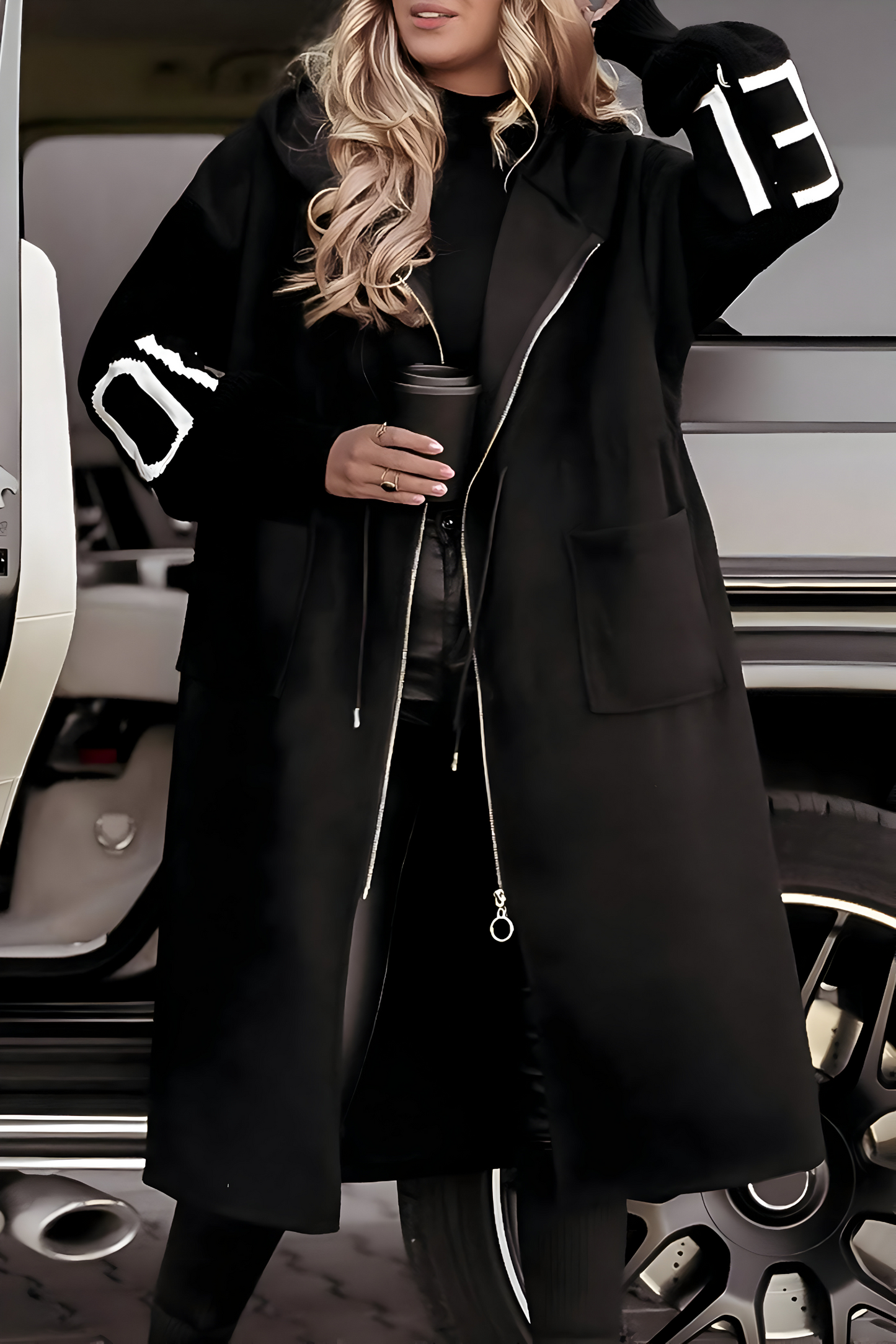 Felicia™ | Giacca da donna con maniche in maglia e cappuccio