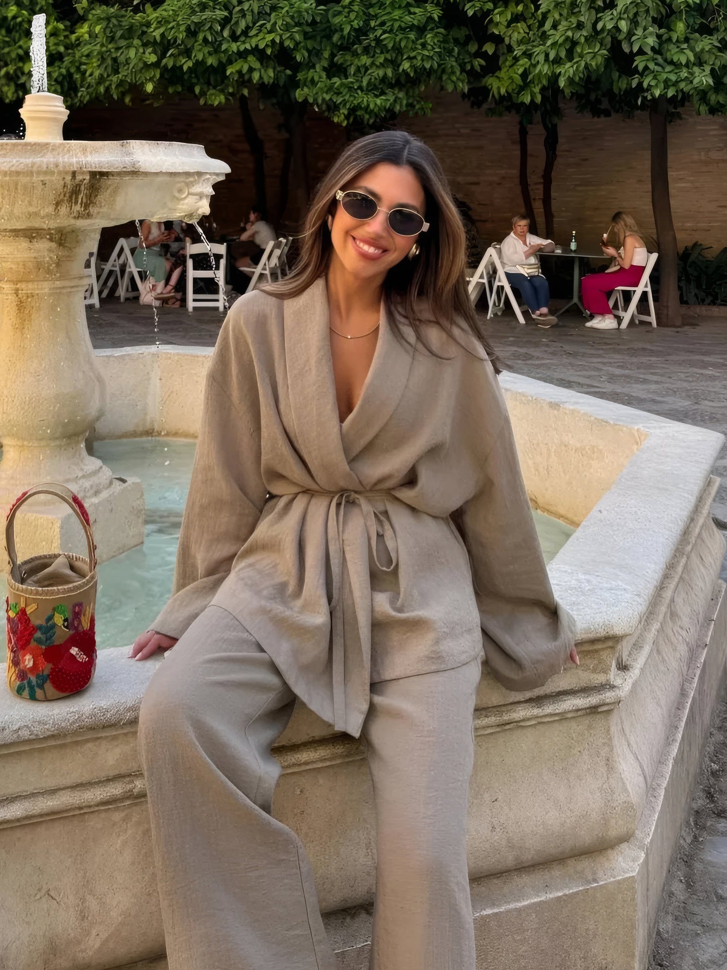 Bella™ | set kimono linnen