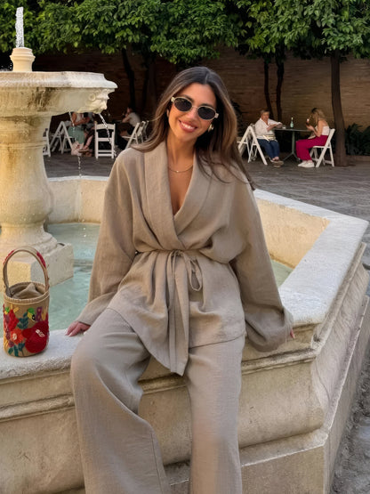 Bella™ | set kimono linnen