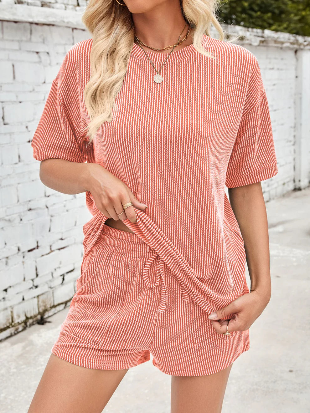 Jinte™ | Completo loungewear in morbido tessuto a coste