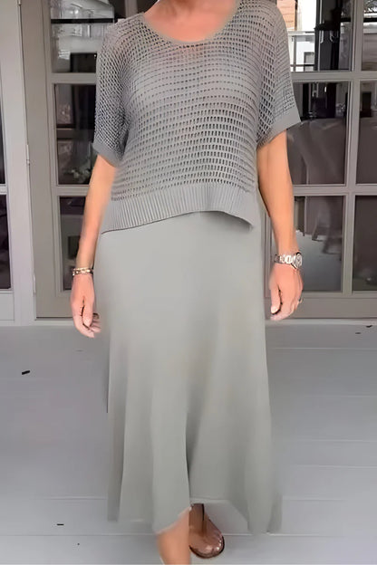 Lieke™ | Abito estivo con top lavorato a maglia