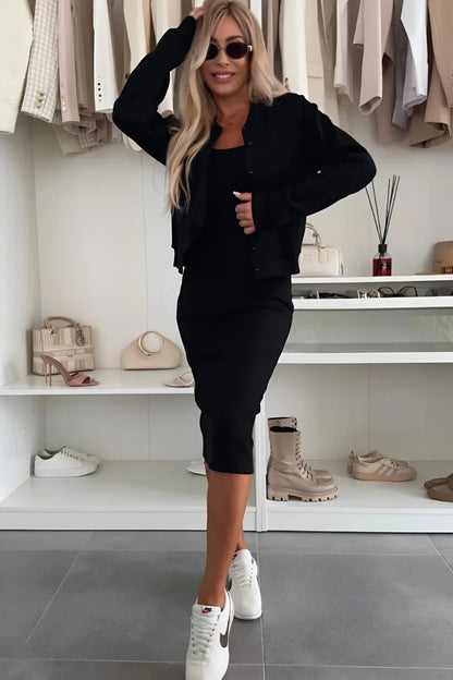 Giulia™ | Abito Midi Comodo Con Giacca Abbinata
