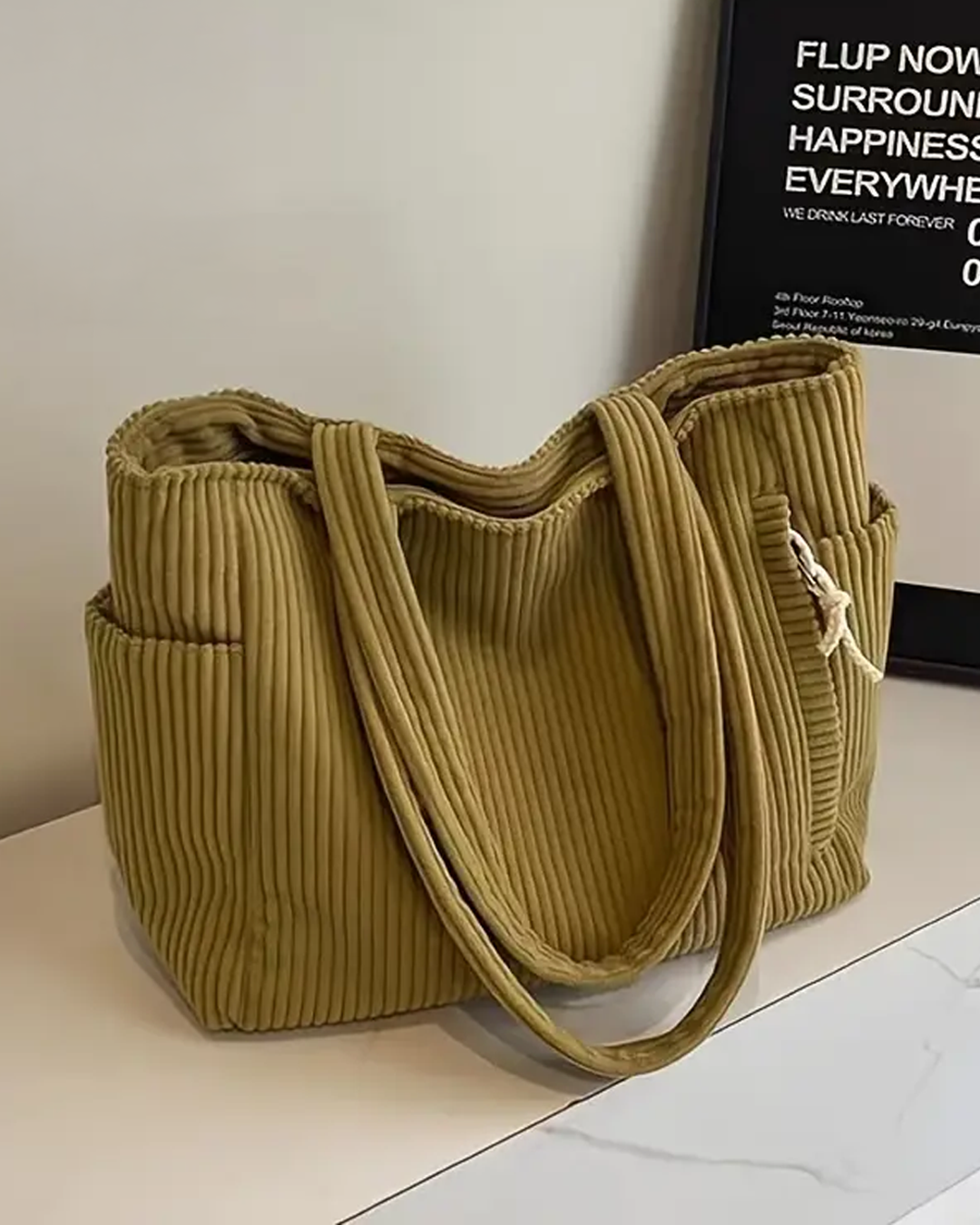 Lea™ | Borsa a coste con dettaglio coulisse (1+1 Gratis)