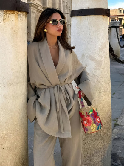 Bella™ | set kimono linnen