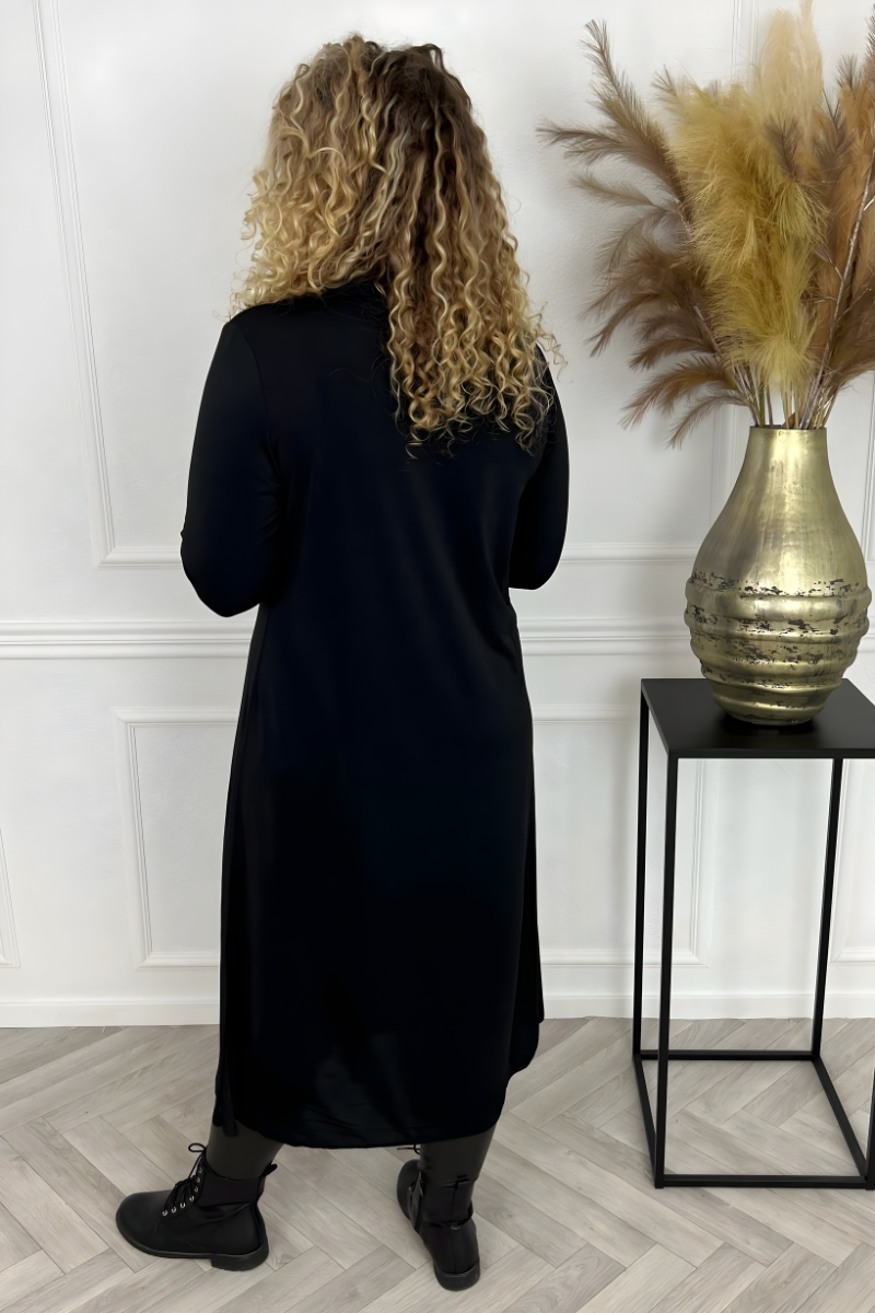 Olivia™ | Abito Camicia Maxi In Seta Antipiega