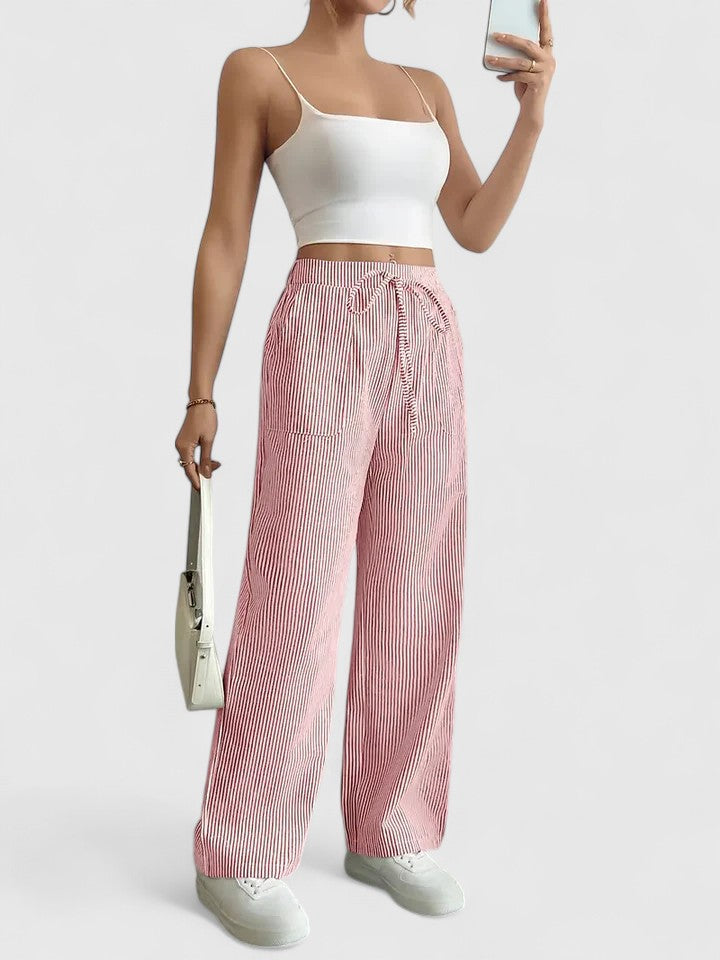 Dominique™ | Pantaloni ampi e confortevoli con dettagli eleganti.