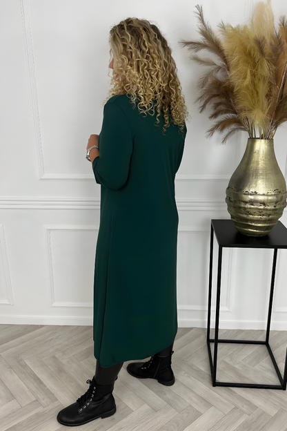 Olivia™ | Abito Camicia Maxi In Seta Antipiega