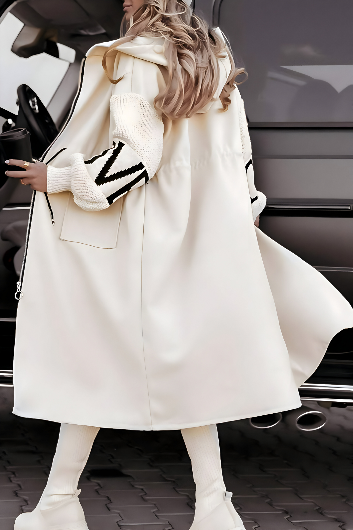 Felicia™ | Giacca da donna con maniche in maglia e cappuccio