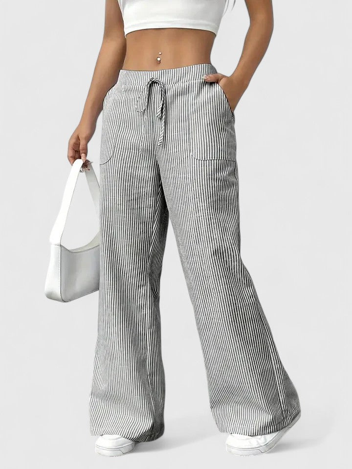 Dominique™ | Pantaloni ampi e confortevoli con dettagli eleganti.