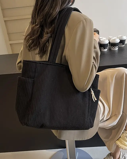 Lea™ | Borsa a coste con dettaglio coulisse (1+1 Gratis)
