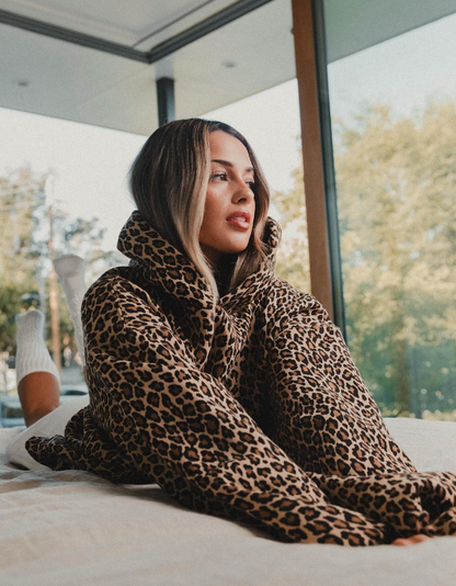 Freya™ | Felpa Con Cappuccio Leopardata