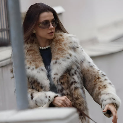 Sigrid™ | Giacca In Pelliccia Sintetica Con Motivo Pantera