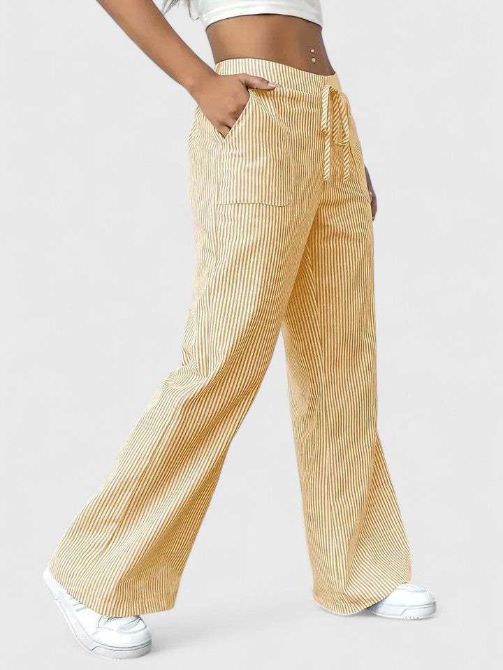 Dominique™ | Pantaloni ampi e confortevoli con dettagli eleganti.