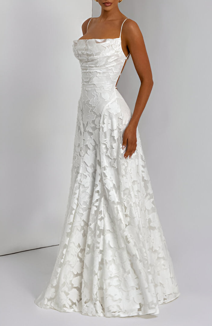 Francisa™ | Abito lungo con corsetto in pizzo