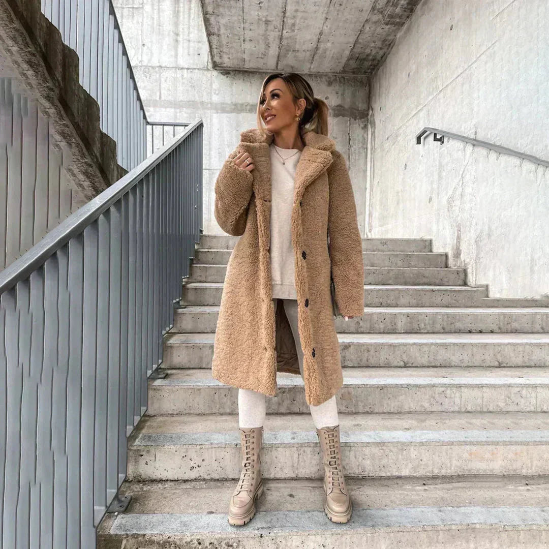 Lena™ | Lussuoso cappotto lungo dal tocco morbido